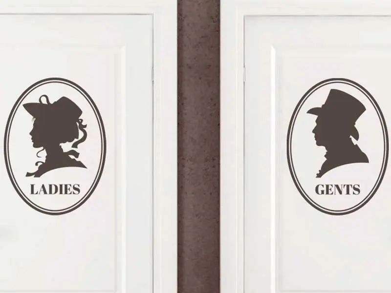 Sticker WC Ladies & Gents Vintage