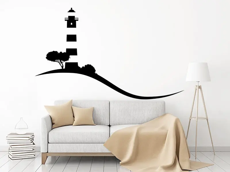Sticker mural Paysages & Skylines Paysage Phare résultat en situation Sticker Paysage Phare