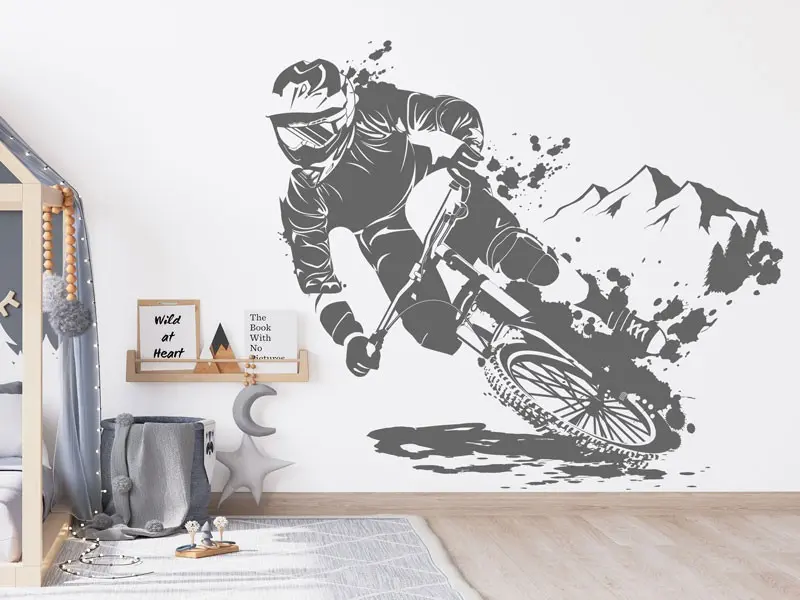 Sticker mural Vélo VTT résultat en situation