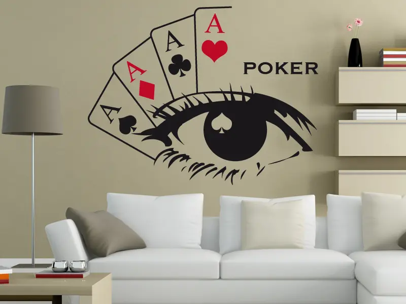 Autocolante Poker Original résultat en situation
