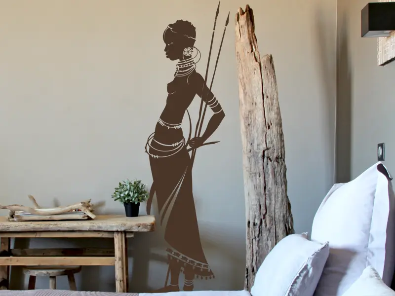 Sticker mural Afrique Femme Africaine résultat en situation Sticker Femme Africaine