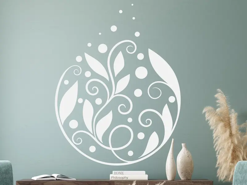 Sticker Ornement Floral Bulle