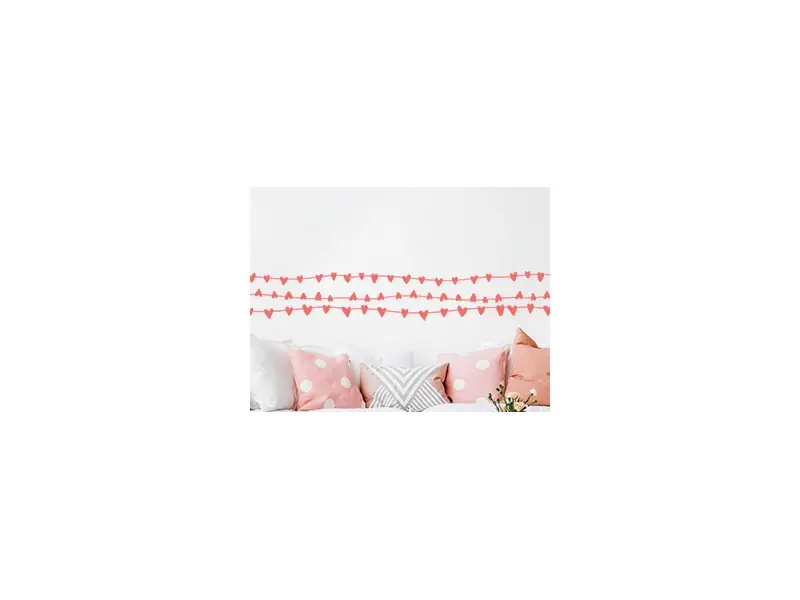Sticker Frise Guirlande Coeurs