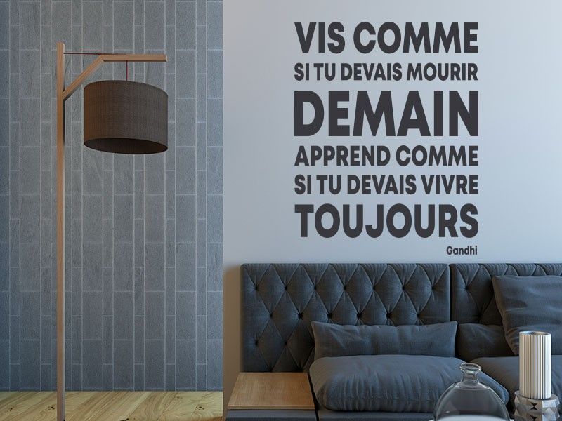 Autocolante de parede Citation Vis de Gandhi