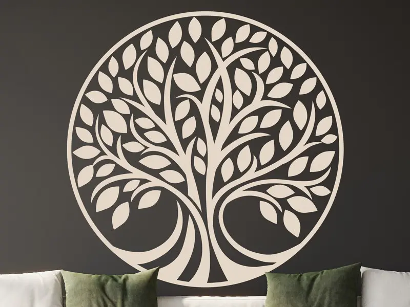 Sticker mural Stickers Arbre de vie Arbre de vie Deco résultat en situation gros plan Sticker Arbre de vie Deco
