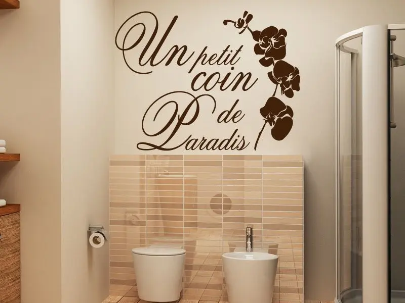 Sticker mural Un Petit Coin de Paradis résultat en situation