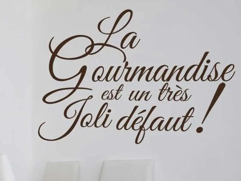 Sticker Texte Cuisine Gourmandise