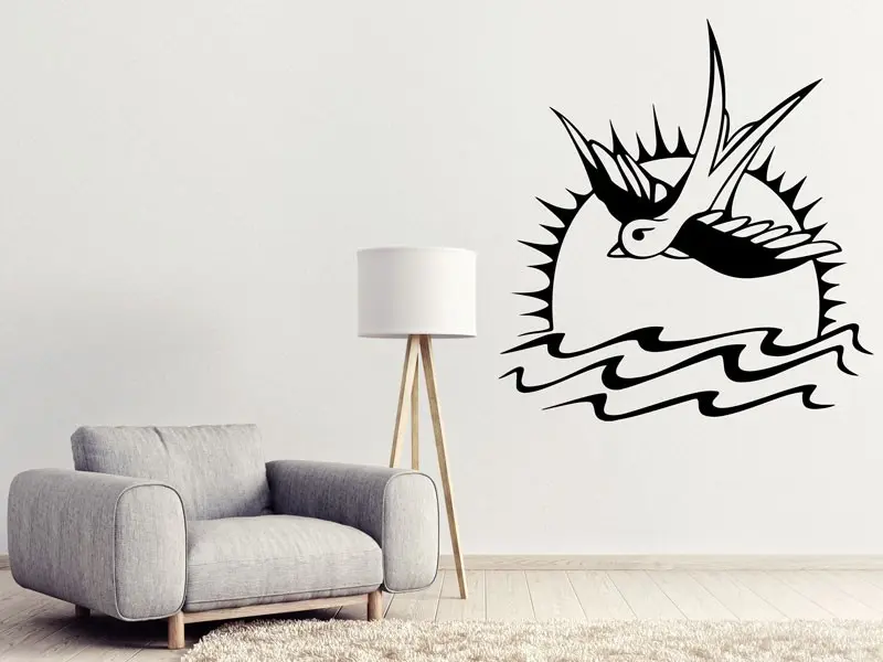 Sticker mural Stickers Animaux Tatouage Jack Sparrow résultat en situation Sticker Tatouage Jack Sparrow