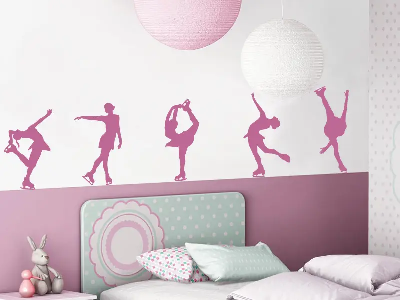 Sticker mural Autres Sports Pack Patineuses résultat en situation Sticker Pack Patineuses