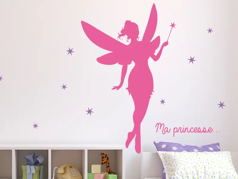 Sticker mural Féerique Bonne Fée résultat en situation Sticker Bonne Fée