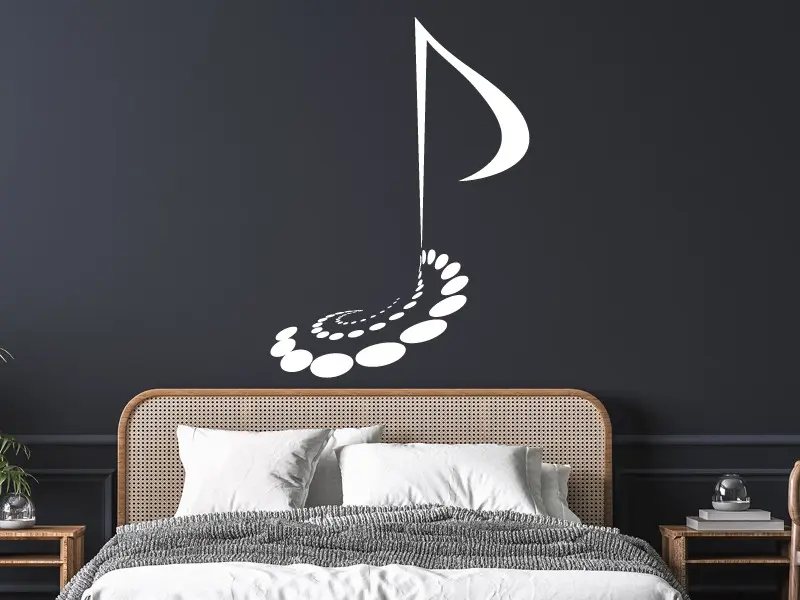 Sticker mural Partitions & Notes Note de musique Design résultat en situation Sticker Note de musique Design