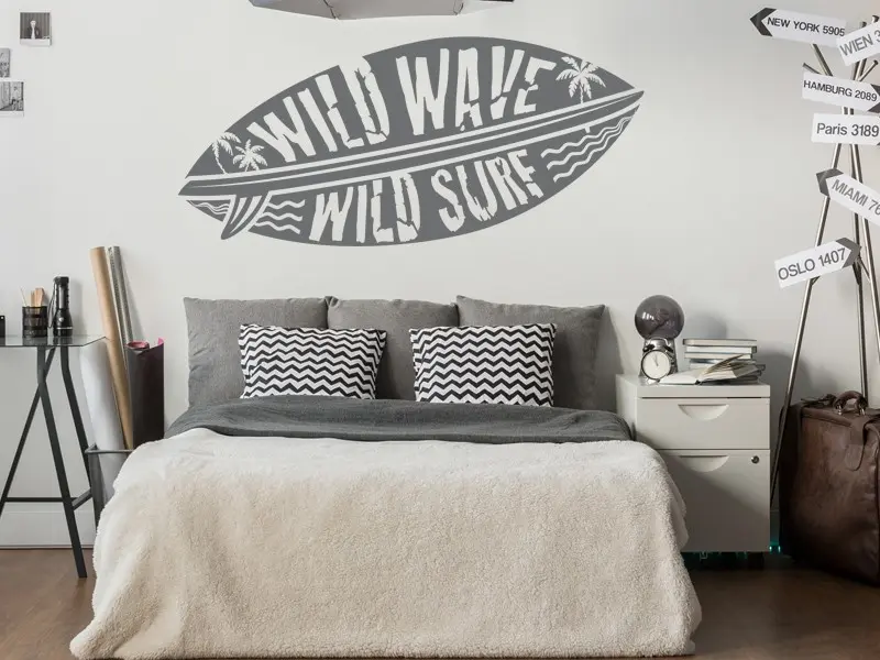 Sticker mural Surf Planche de surf 2 résultat en situation Sticker Planche de surf 2