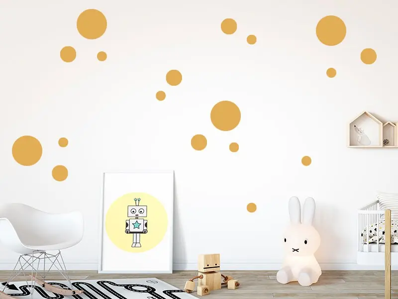 Sticker mural Pack Déco - Tendance Pack Deco 18 Boules résultat en situation Sticker Pack Deco 18 Boules