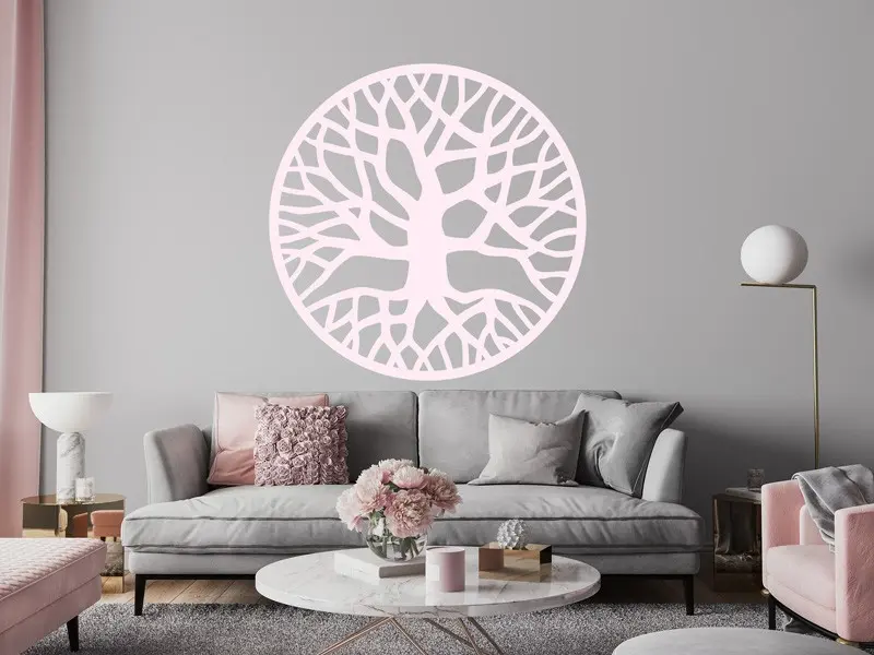 Sticker mural Stickers Arbre de vie Arbre de vie Decoratif Abstrait 2 résultat en situation Sticker Arbre de vie Decoratif Abstrait 2