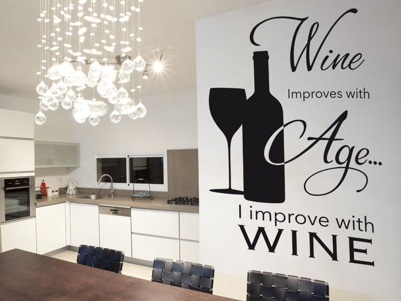 Sticker Texte Vin Deco