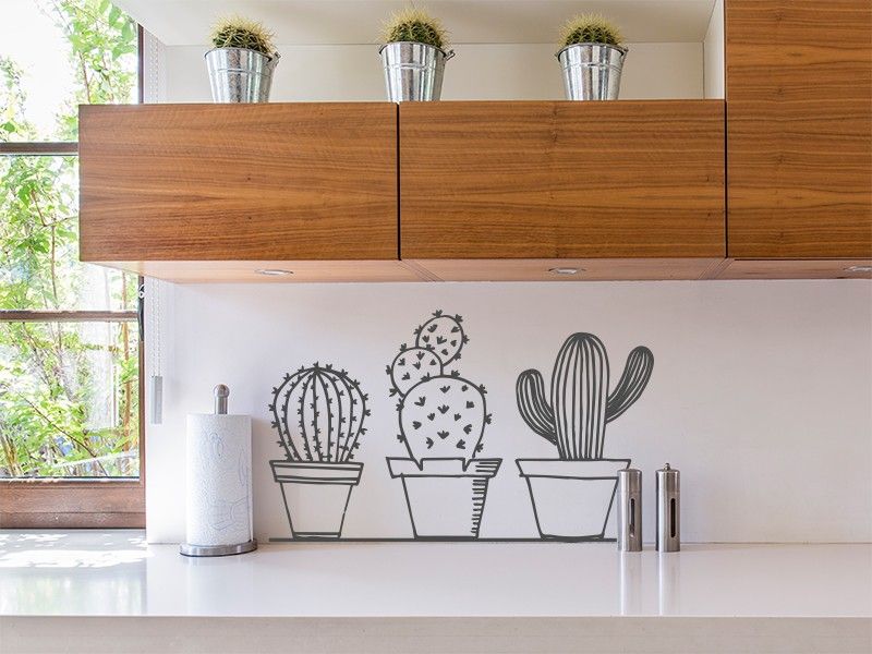 Sticker mural Pack Cactus résultat en situation