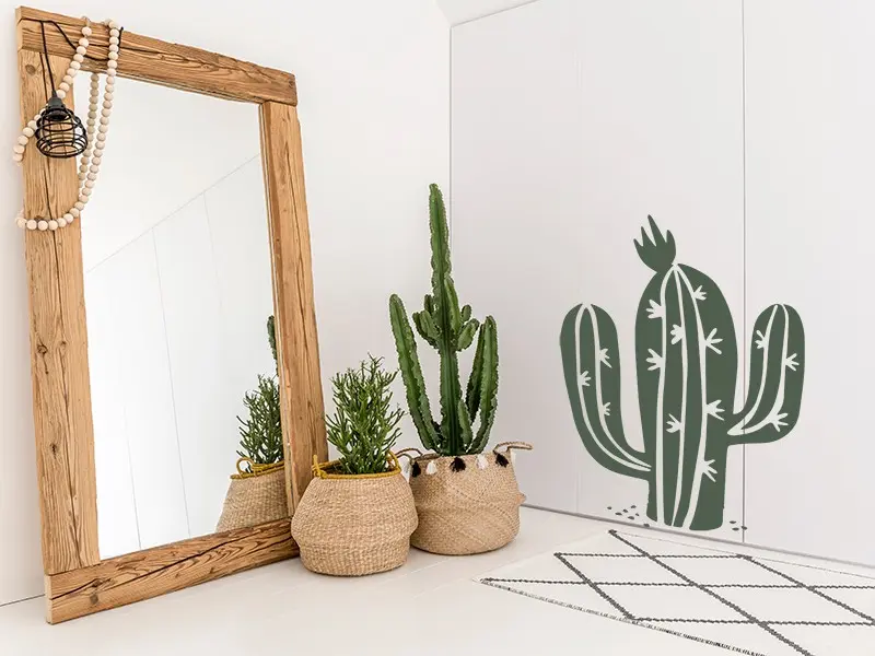 Sticker mural Cactus Cactus du Desert résultat en situation Sticker Cactus du Desert