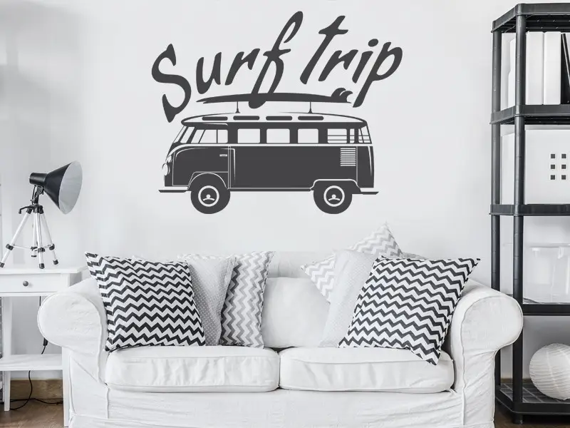 Autocolante de parede Surf Trip Autocolante de parede Surf Trip