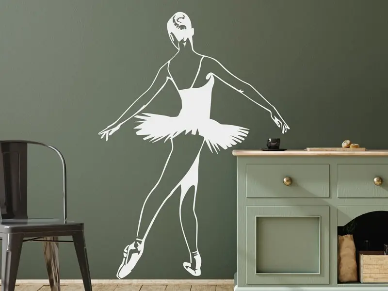 Sticker mural Silhouettes Danseuse Classique 3 résultat en situation Sticker Danseuse Classique 3