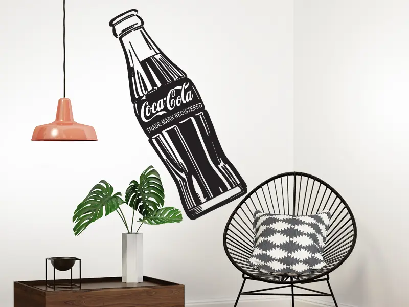 Sticker mural Pop Art Coca Cola Warhol résultat en situation Sticker Coca Cola Warhol