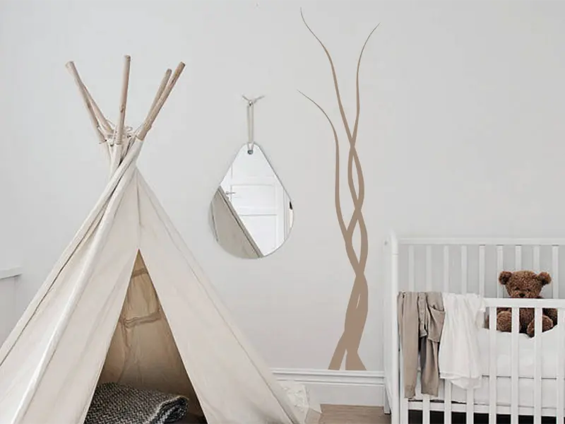 Sticker mural Illusion & Abstrait Branche Abstraite 2 résultat en situation Sticker Branche Abstraite 2