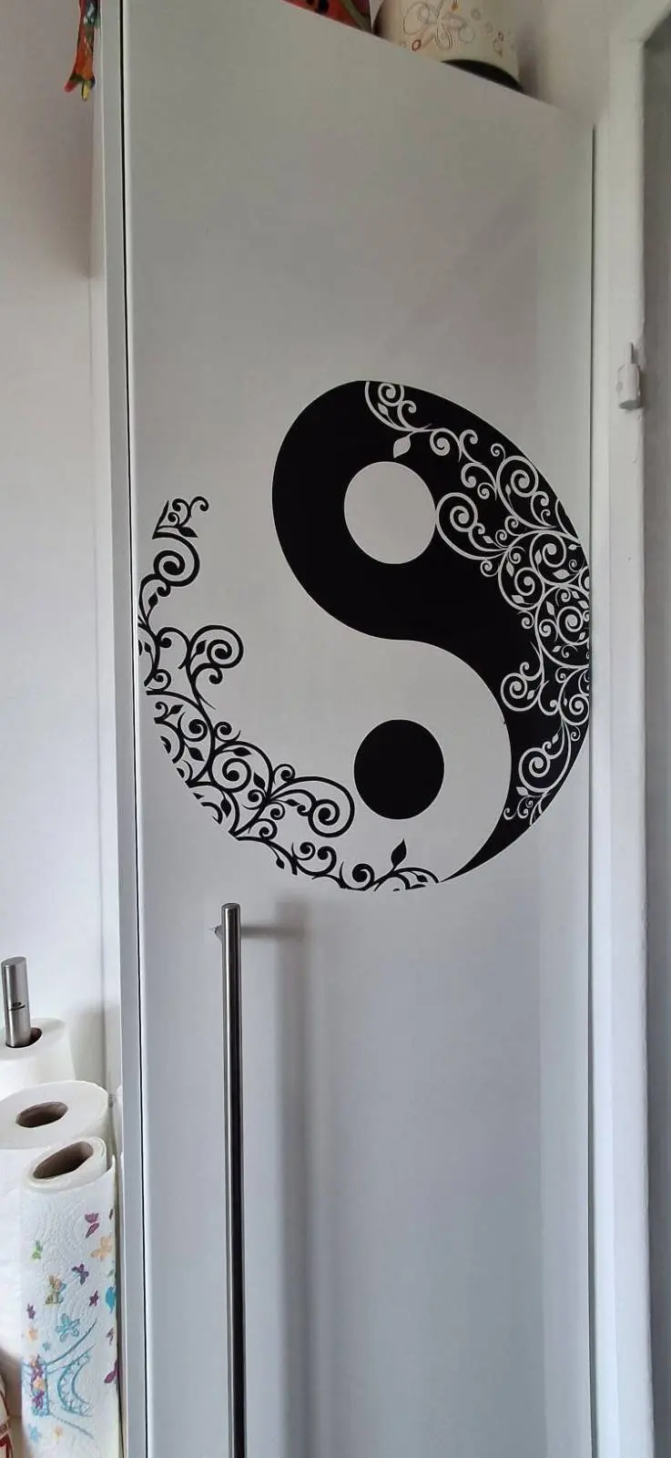 Sticker mural Yin-Yang Floral