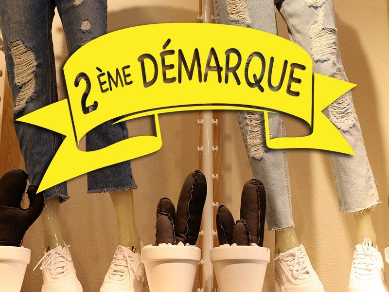 Sticker vitrine Démarque Bandeau