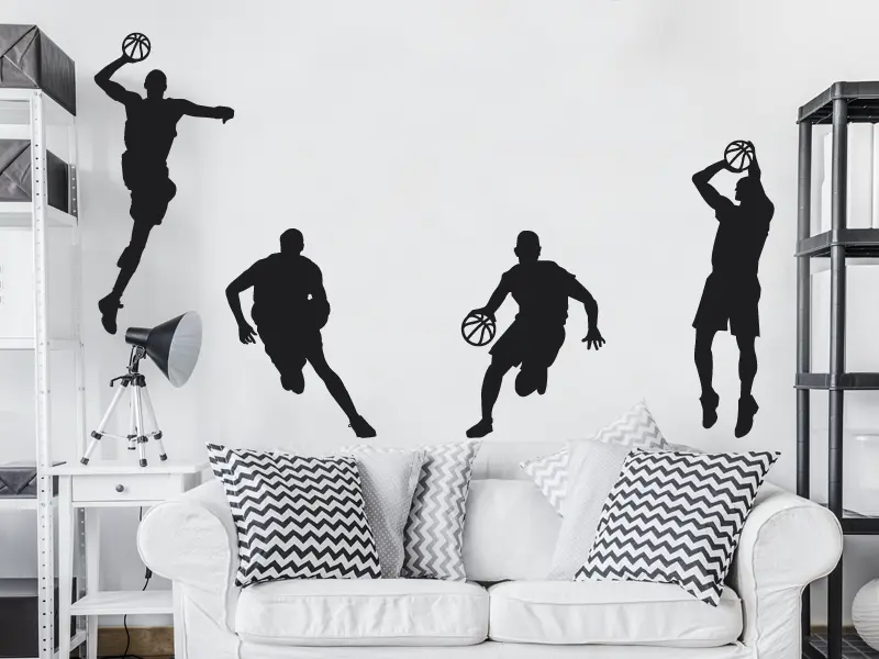 Sticker mural Pack Joueurs de Basketball résultat en situation