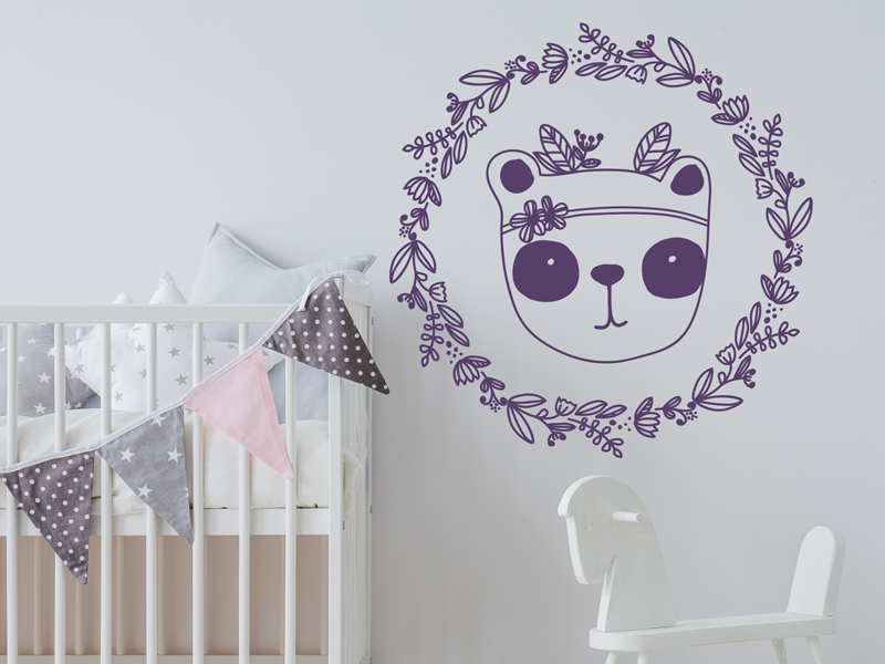 Autocolante de parede Panda Boho