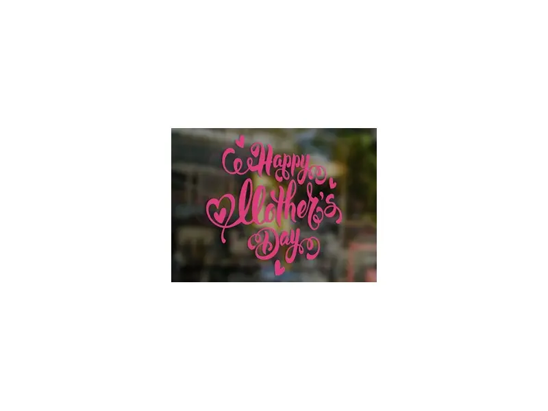 Sticker Happy Mother's Day Coeurs