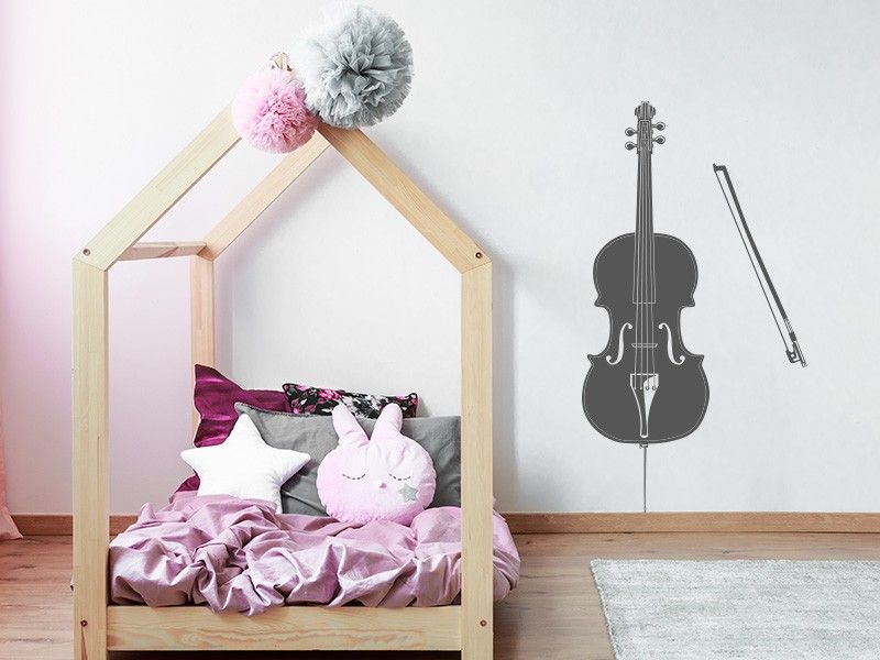 Autocolante de parede Instrumento Violoncelo