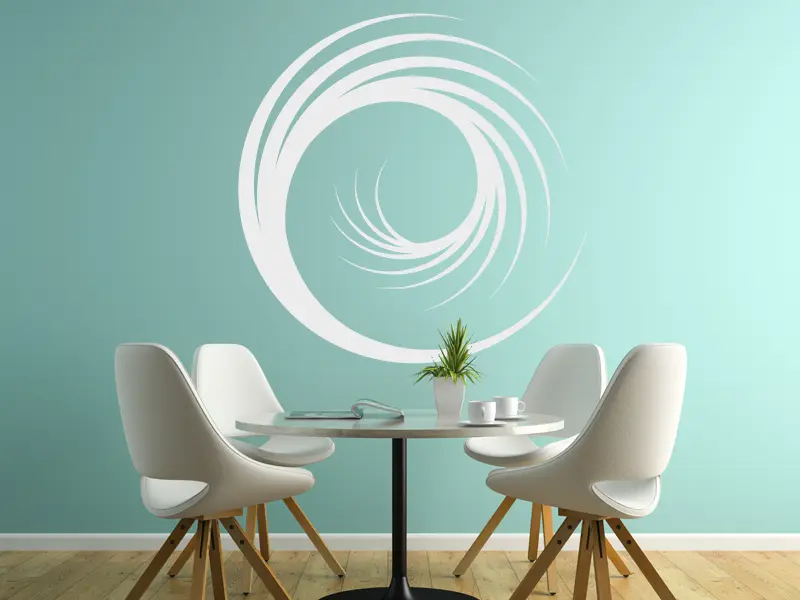 Sticker mural Illusion & Abstrait Spirale Illusion résultat en situation Sticker Spirale Illusion