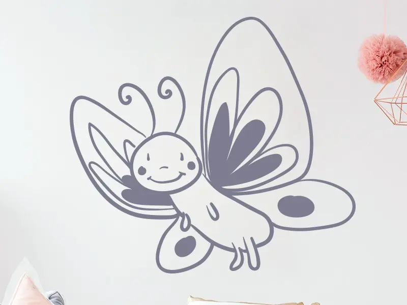 Sticker mural Stickers Papillons Papillon Enfant résultat en situation gros plan Sticker Papillon Enfant