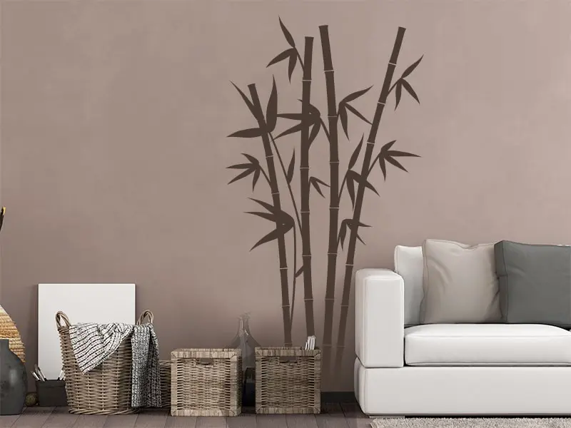 Sticker mural Bambou Arbre Bambou 10 résultat en situation Sticker Arbre Bambou 10