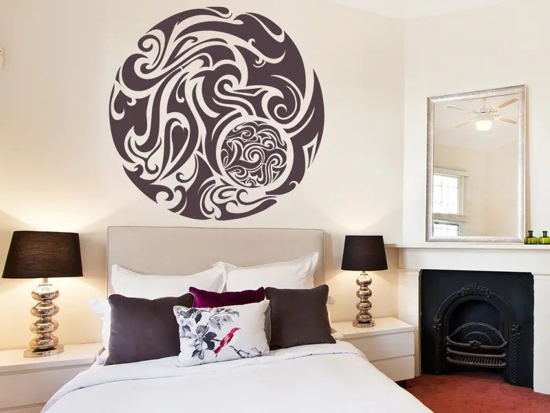 Sticker mural Illusion & Abstrait Sphère résultat en situation Sticker Sphère