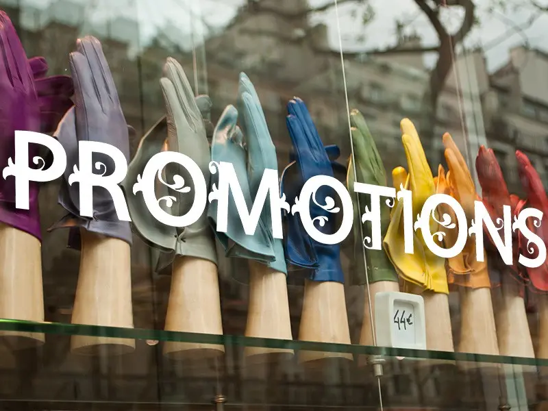 Sticker vitrine Promotions Floral Baroque
