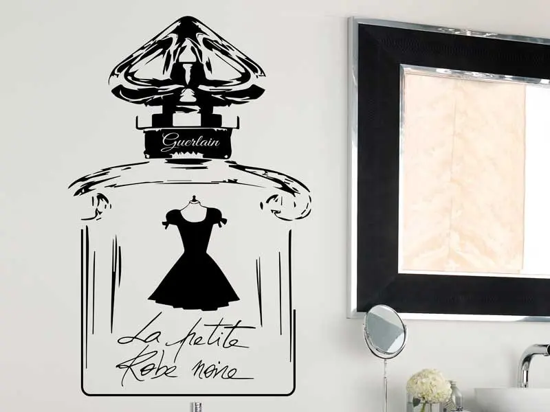 Autocolante Parfum Guerlain résultat en situation gros plan Autocolante Parfum Guerlain