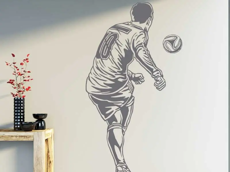 Sticker mural Football Joueur de Foot 3 résultat en situation gros plan Sticker Joueur de Foot 3