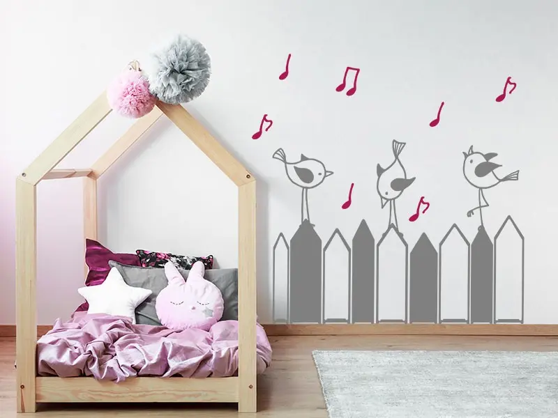 Autocolante O  Canto de pássaros résultat en situation Autocolante O  Canto de pássaros résultat en situation