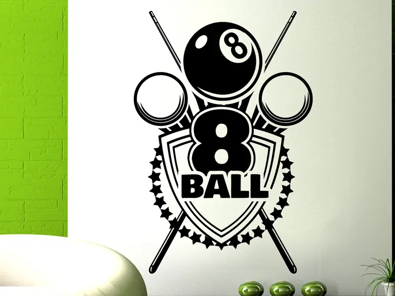 Sticker mural Autres jeux Billard résultat en situation gros plan Sticker Billard