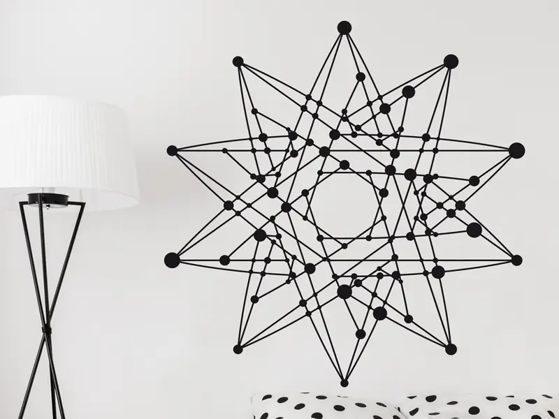 Autocolante Estrella Ilusão résultat en situation gros plan Autocolante Estrella Ilusão