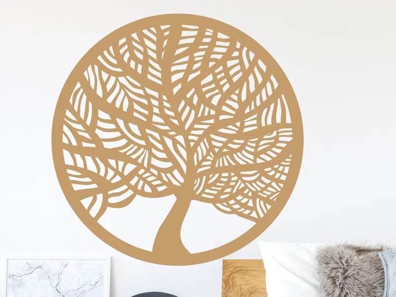 Sticker mural Stickers Arbre de vie Arbre de vie Decoratif Abstrait résultat en situation gros plan Sticker Arbre de vie Decoratif Abstrait