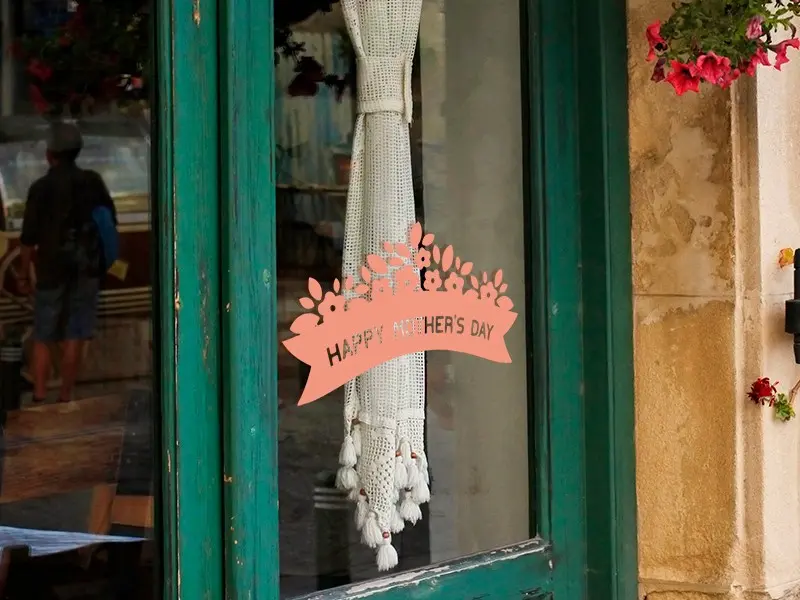 Sticker mural Autres événements Happy Mother's Day Floral 2 résultat en situation Sticker Happy Mother's Day Floral 2