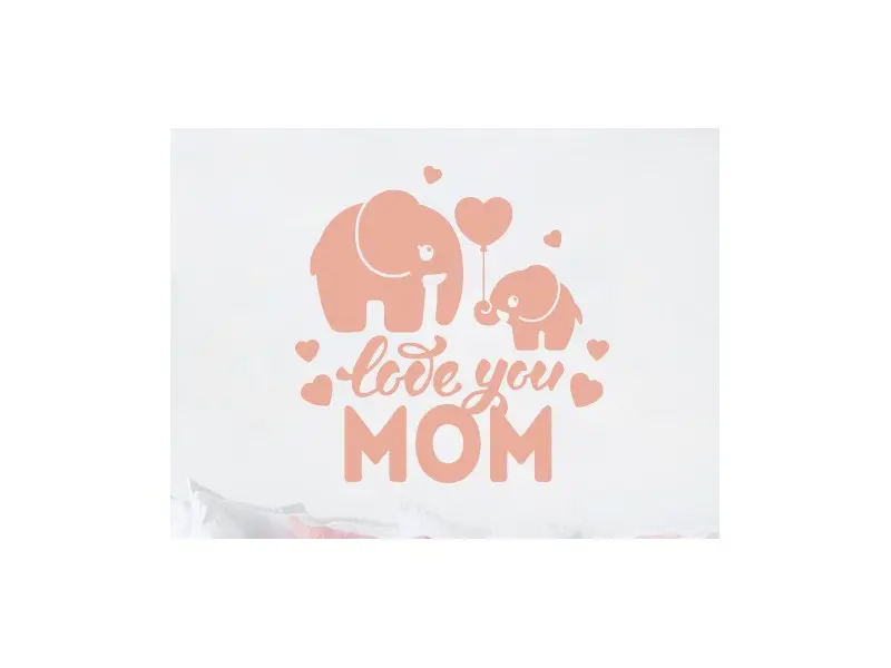 Sticker mural Autres événements Love You Mom résultat en situation gros plan Sticker Love You Mom