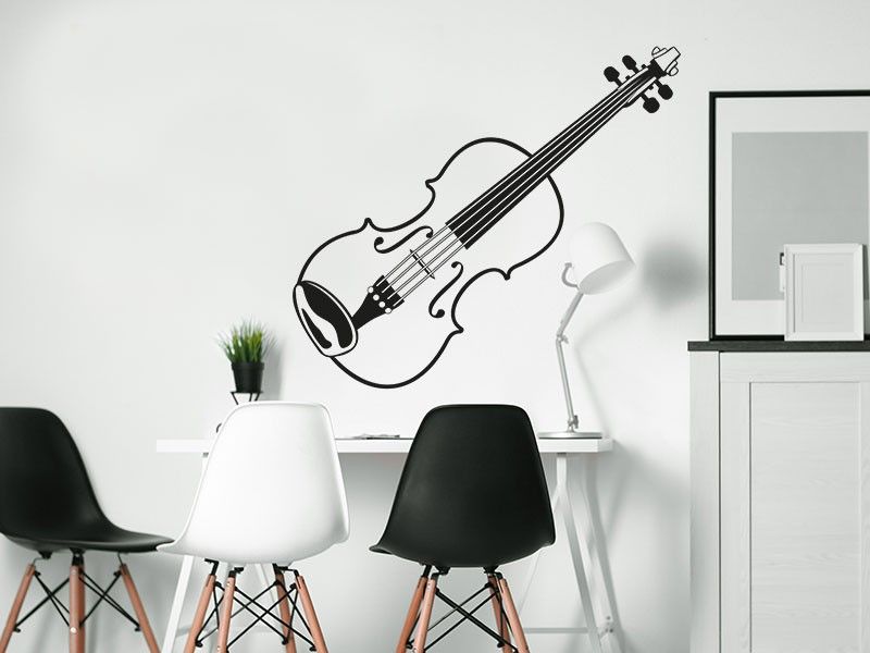 Sticker mural Violon résultat en situation