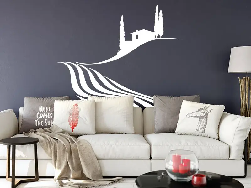 Sticker mural Paysages & Skylines Paysage de Provence 2 résultat en situation Sticker Paysage de Provence 2