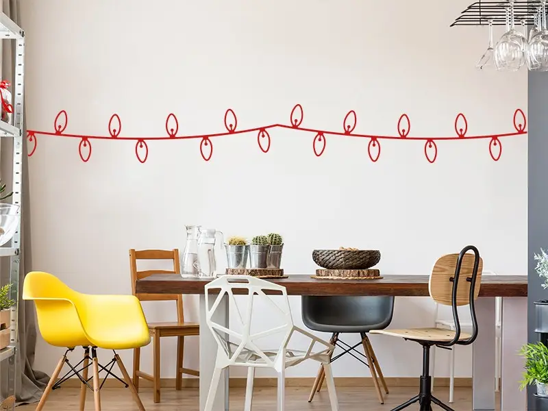 Sticker mural Frise Lampes résultat en situation