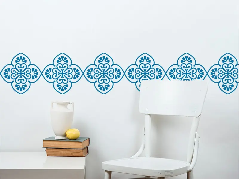 Sticker mural Frises Orientales - Baroques Frise Orientale résultat en situation Sticker Frise Orientale