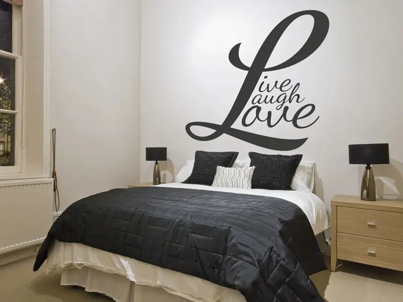 Sticker mural Live,Laugh, Love résultat en situation