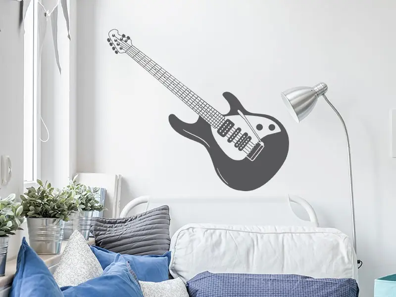 Autocolante Guitarra Eléctrica 2 résultat en situation Autocolante Guitarra Eléctrica 2 résultat en situation